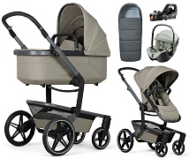 Детская коляска 4 в 1 Joolz Day 5 и автокресло Britax Roemer Baby-Safe Pro Style Sage green и база Vario Base 5Z + конверт в подарок Sage green
