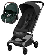 Детская прогулочная коляска Maxi-Cosi Fame Cabin с автокреслом Pebble 360 Pro Twillic Green 1141508110 Onyx Black/черный