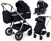 Детская коляска Rant Moss Prime 4 в 1 с автокреслом Carry Pro Black и базой Black