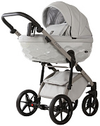 Детская коляска Adamex Chantal Pro Natura 2 в 1 CN-9-MOON (СВ. СЕРАЯ КОЖА)