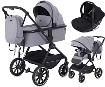Детская коляска Rant Moss 3 в 1 с автокреслом Rant Cruise Black Classic Grey
