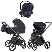 Коляска Carrello Vector 2025 CRL-6551 и автокресло Cybex Aton B2 Bay Blue 3 в 1 Shadow Black