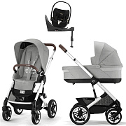 Коляска Cybex Talos S Lux SLV complete Cloud T Jeremy Scott Wings Base T 4 в 1 Stone Grey с дождевиками