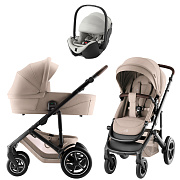 Коляска 3 в 1 Britax Roemer Smile 5Z Style и автокресло Baby-Safe PRO LUX Linen Grey Teak