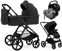 Коляска Agex Life 3 в 1 матовая рама с автокреслом i-Safe Grey ALB583 Black (Черный)