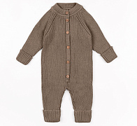 Комбинезон вязаный AmaroBaby Pure Love Tot демисезонный коричневый 62