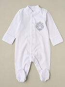 Комбинезон-стойка на кнопках Little Star Герб Корона 251 (ЧЗ-мз) белый 56