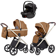 Коляска Carrello Vector CRL-6550 Ammonite AY329 Pro Absolute Black 3 в 1 Coral Beige