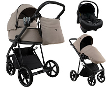 Детская коляска Roan Sol 2.0 3 в 1 с автокреслом Tutis Elo Lux EduSky Black SLL/31/T Hazel/Black/руч.Black