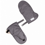 Муфты-варежки НаследникЪ Выжанова на коляску Р2 ЧЗ серый меланж