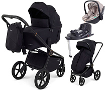 Детская коляска Rant Flex Therm Soft 4 в 1 с автокреслом Miro Beige и базой Gold Black
