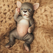 Игрушка Magic Manufactory коллекция Magic Pets Бульдог 15 см серый