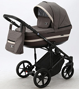 Детская коляска Adamex Rimini 3 в 1 RI85 ШОКОЛАД+Т.КОРИЧНЕВ.КОЖА+СВ.БЕЖ.ОТДЕЛКА