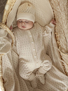 Комплект НаследникЪ Выжанова Утренняя роса комбинезон и шапка НВ-МТ-001 ЧЗ Натуральный 56