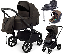 Детская коляска Rant Flex Forma 4 в 1 RA124 с автокреслом Miro Moca и базой Shine Brown Коричневый