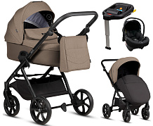 Детская коляска Tutis Leo 3 Plus 4 в 1 с автокреслом Elo Lux EduSky Black с базой 1582261 Cinnamon