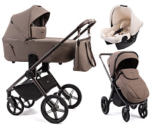 Детская коляска Peppy Monaco Thermo 3 в 1 с автокреслом Rise Milk Mocco