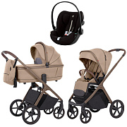 Коляска Carrello Vector CRL-6550 и автокресло Cybex Cloud G i-Size Moon Black Plus 3 в 1 Foam Beige